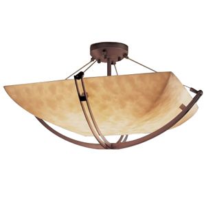Clouds Semi-Flushbowl with Crossbar by Justice Design Group - Starlight Lighting USA and Canada